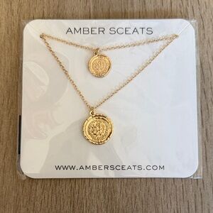 Amber Sceats Gold Medallion Necklace Set
